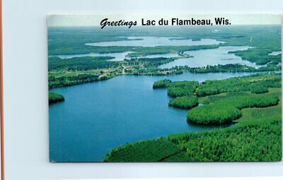 View of the beautiful chain of lakes - Greetings Lac Du Flambeau, Wisconsin