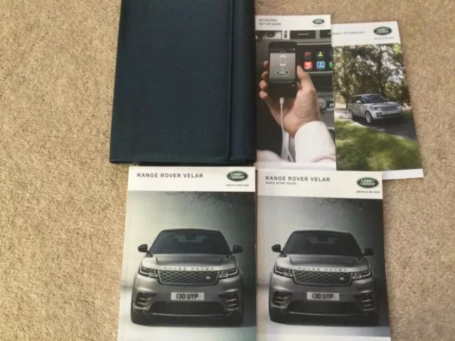 Range Rover Velar Owners  Manual Handbook & Wallet (2017 -  2020) Fast Post