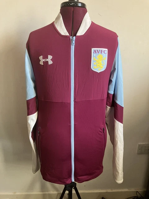 Aston Villa Under Armour Training Jacket Tracksuit Top Zip Up Mens Size Small