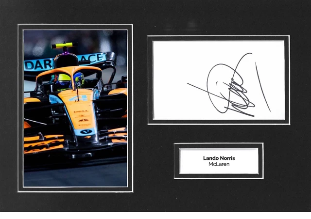 LANDO NORRIS SIGNED 12x8 Photo Display McLaren F1 Autograph Memorabilia ...