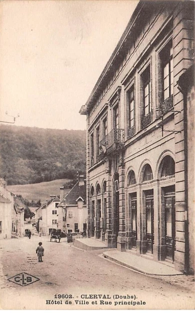 25 . n°105895 . clerval .hotel de ville et rue principale .
