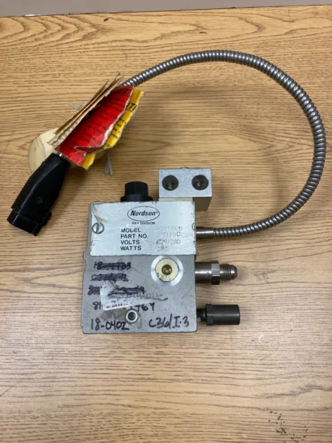 Nordson H201T F/D #815139C Single Module Glue Gun w/ Filter & Char Removal Drain
