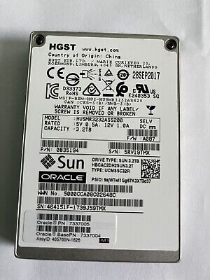 HGST 0TS1308 HGST Ultrastar SN200 3.2TB Pcie Nvme 2.5in 3200GB SSD HUSMR7632BDP301 