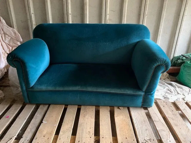 Antique Retro Vintage Sofa Settee 2 Seater Drop Chaise Lounge Refurb Project