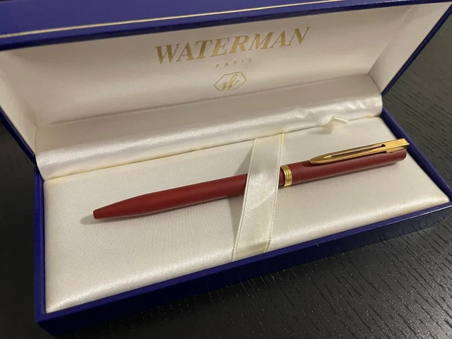 Stylo Bille Waterman Vintage En Marron Marbré - Avec Coffret Et Mécanisme Poussoir - Neuf étiqueté