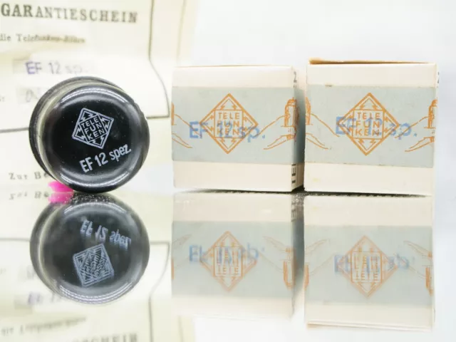 2x EF12 spez. Spezial Telefunken Stahlröhre Röhre Tube NEW in Box ( Teleport )