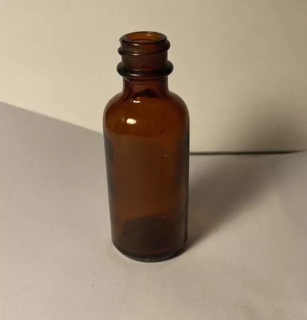 Antique Amber Glass Medicine Bottle