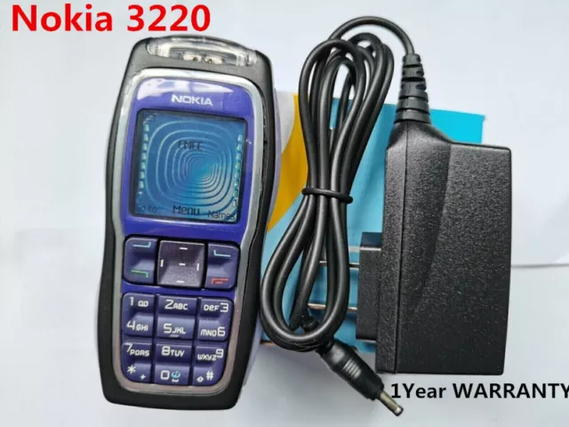 Nokia 3220 2G GSM900/1800/1900 Unlocked Classic CellPhone +1Year WARRANTY