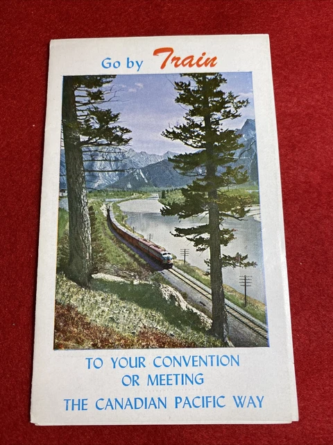 Vintage Canadian Pacific Way Train Brochure With Map And Hotels