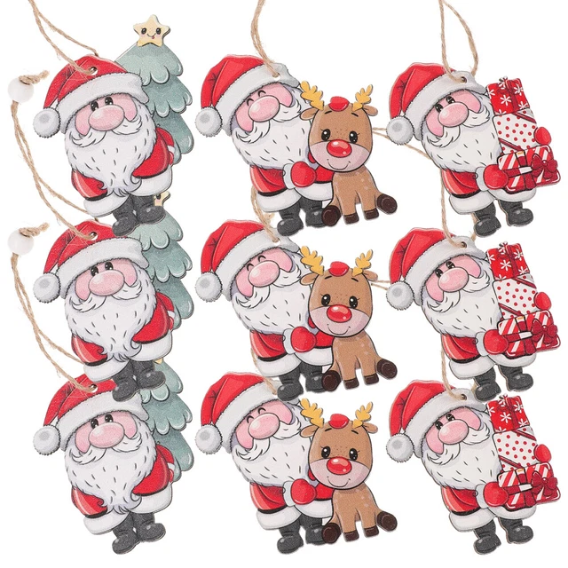 Pendentifs de noël, 9 pièces, ornements d'arbre de noël, décor suspendu, décor