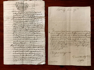 DUE LETTERE DA CEVES E CHIASSO VENDITA E ALTRO C14474-ALTO ADIGE 1794 E 1793 