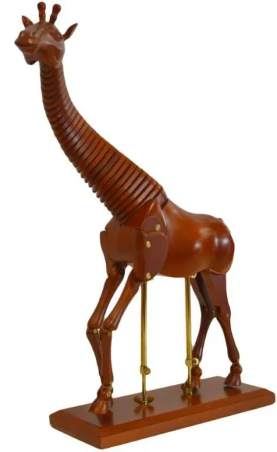 Wooden Giraffe Statue Artist Sculpture Model Articulated Art Draw/Sketch