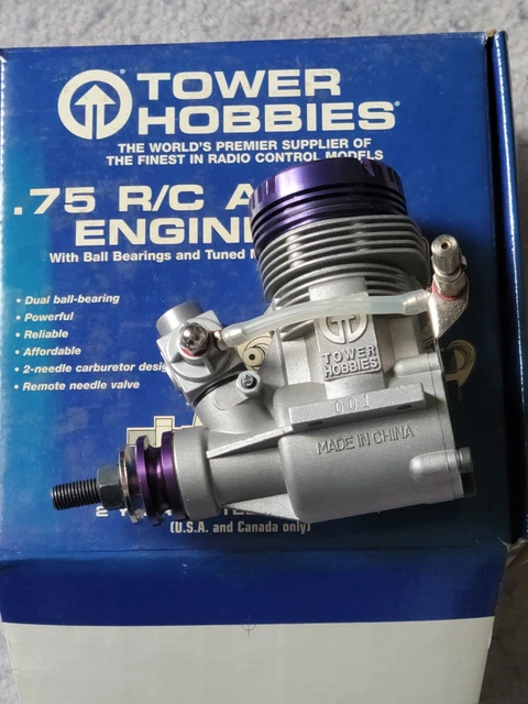 Tower Hobbies .75 nitro model airplane engine Tower Hobbies .75 nitro model airplane engine