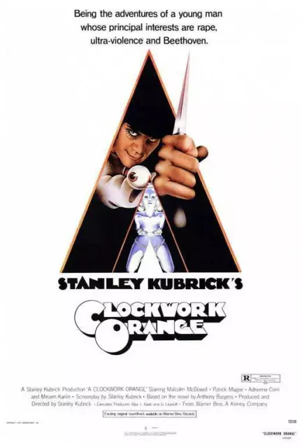 A CLOCKWORK ORANGE Movie POSTER 27 x 40 Malcolm McDowell, Patrick Magee, A