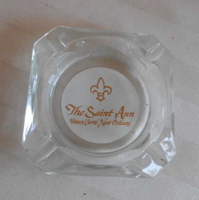 The Saint Ann Hotel, Vieux Carre, New Orleans, LA, 3.5" Glass Ashtray