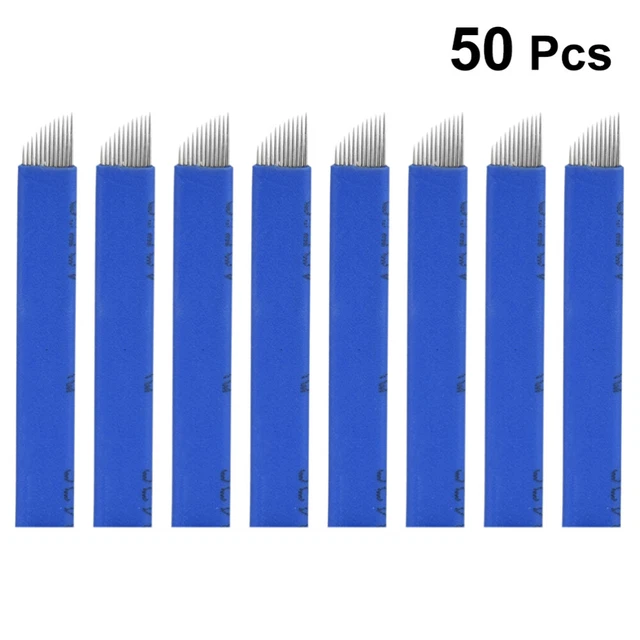 50 Pcs Eyebrow Disposable Microblade Needle Bladee Makeup Gadgets Lips 5