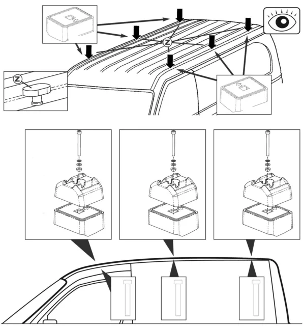 Dachträger Dachpackträger Aurilis Pro für für Citroen Jumper ab 06 3 Stangen 3