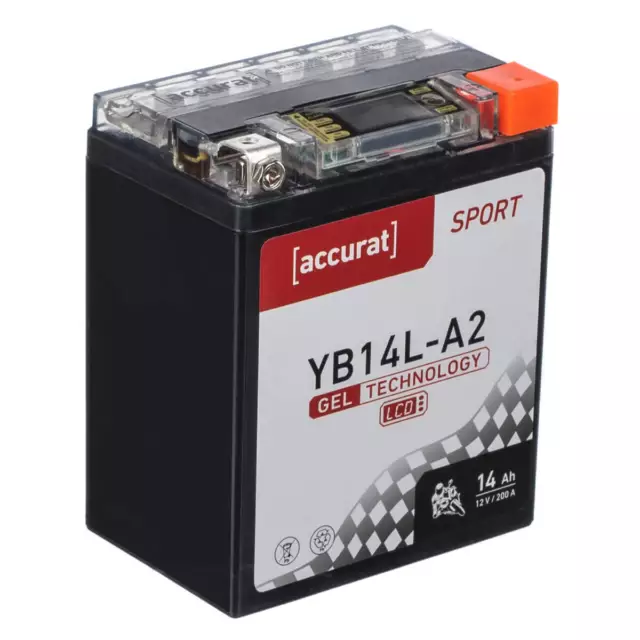 12V 14Ah YB14L-A2 Gel LCD Motorradbatterie Motorrad Roller Batterie YG14L-A2