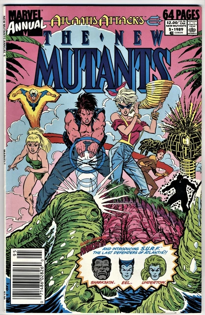 New Mutants Annual # 5 Vf/Nm (1989) Atlantis Attacks * * Combine Shipping *Sfh*