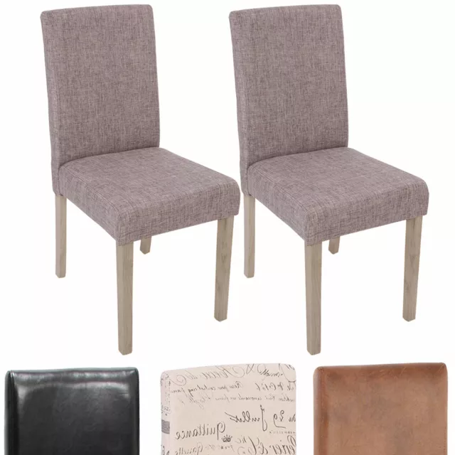 Set 2x sedie Littau per sala da pranzo 43x56x90cm struttura e piedi color rovere