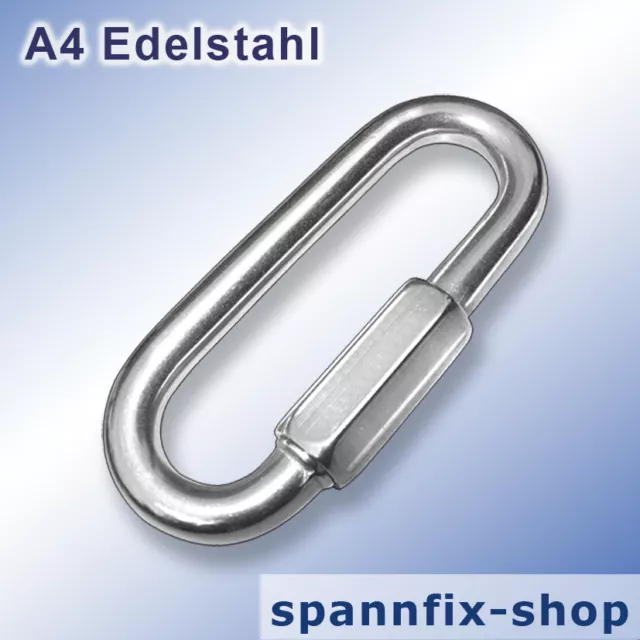 Vite Lungo Forma Catene Chiusura Rapita Niro A4 Acciaio Inox V4A Nuovo