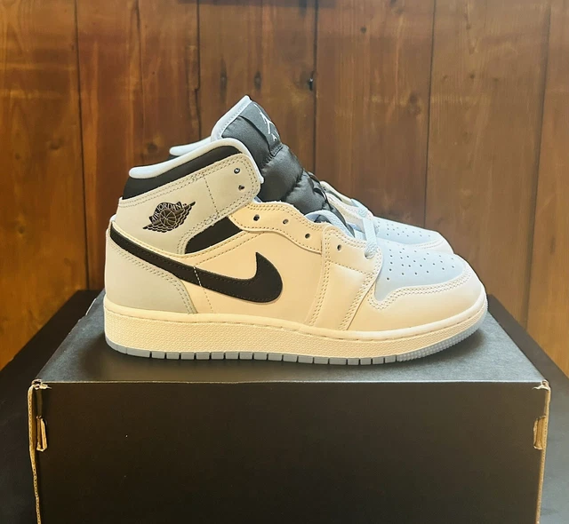 Nike Air Jordan 1 blu ghiaccio medio GS taglia UK 5 venditore di fiducia consegna rapida gratuita