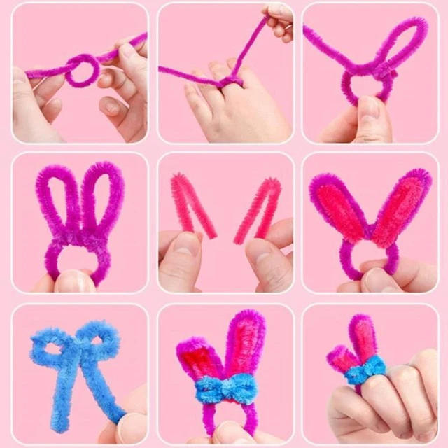 100pcs Chenille Stems Pipe Cleaners Children Educational Toys Handmade Colorf Le
