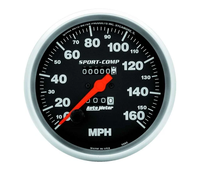 AutoMeter 3995 Sport-Comp Speedometer 5" 160MPH Mechanical