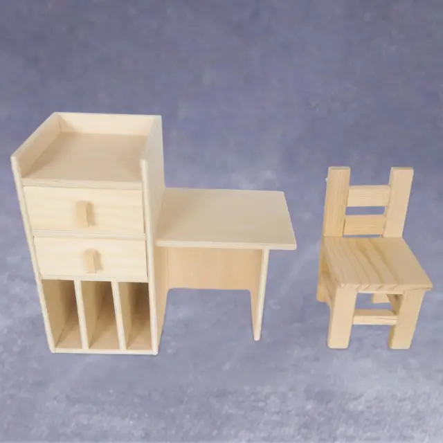 Dollhouse Miniature Desk Doll House Furniture Model Photo Props Mini Study Table