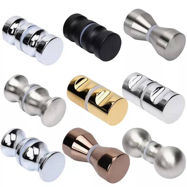 Glass Door Knob Bathroom Shower Cabinet Handle with Screw Rod Home Hardware