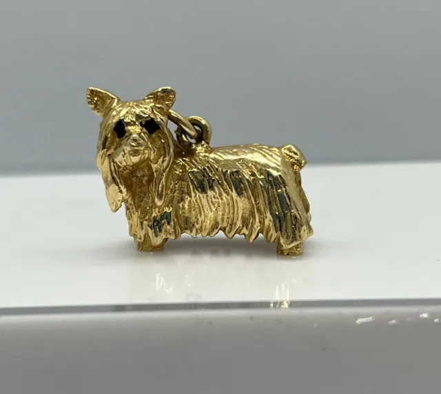 Yorkshire Terrier/Yorkie 14k Gold Pendant Charm ( 0.328 Weight )