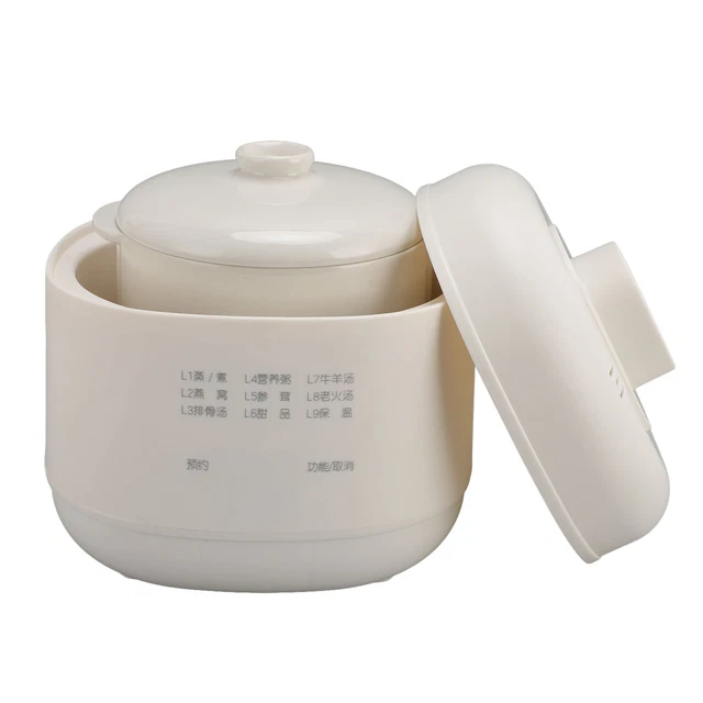 Marmite électrique Céramique 1.8L - Cuiseur Soupe Et Bouillie Avec Minuterie 24h