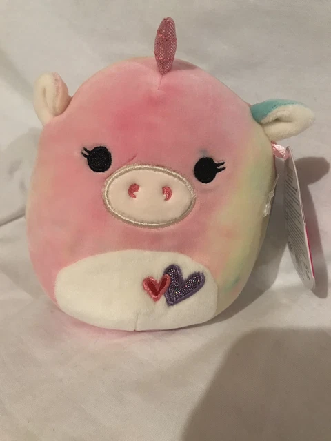 Squishmallow 5" Esmeralda the Tie Dye Unicorn Valentine 2020 plush Kellytoy NWT
