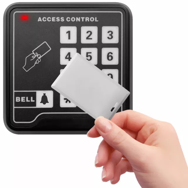 Teclado de control de acceso independiente con tarjeta RFID de proximidad 125 KHz con 10 llaveros 2