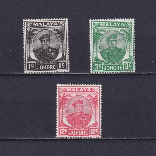 MALAYA JOHORE 1949, SG# 133-139a, part set, Sultan Sir Ibrahim, MH