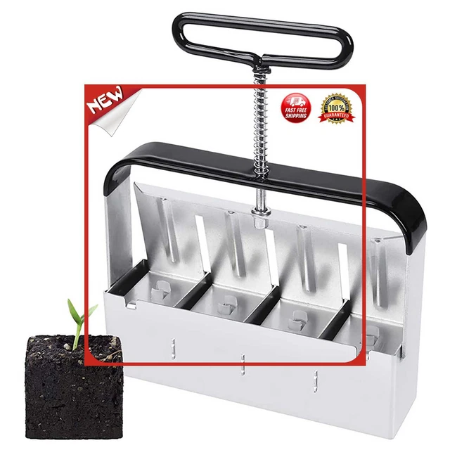 UK manueller Quad Bodenblocker Mini 4 handgehaltener Bodenblockmacher für Sämlinge