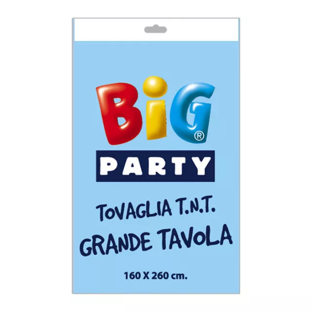 Tovaglia In Tnt Celeste Monocolore Cm.160X260 Compleanno Feste E Party