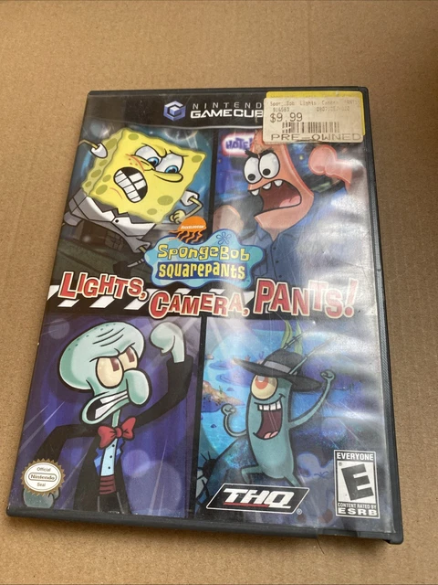 BOB ESPONJA LUCES Cámara Pantalones Nintendo GameCube Completo En