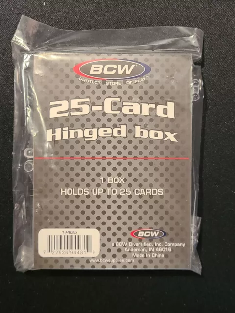 BCW 25 Count Hinge Plastic Box for Trading Cards