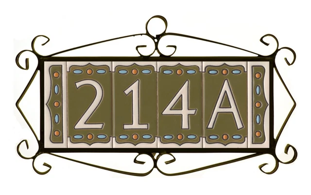 Nazari M-2 Spanish Hand-painted Ceramic 11 x 5.5 cm or 2.165 x 4.331 inch House 3