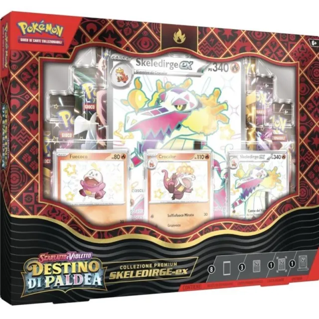 Pokemon Destino Di Paldea Collezione Premium Skeledirge Ex Italiano