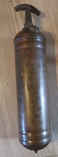 VINTAGE Brass FIRE EXTINGUISHER (EMPTY)