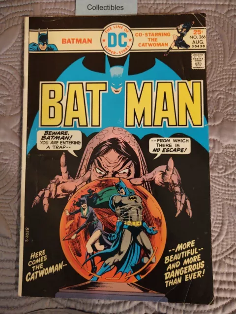 Batman #266 DC Comics VF  Aug. 1975 "The Curious Case of the CatWoman's Coinc-"