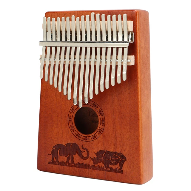Kalimba 17 Tasti In Mogano - Pianoforte Da Pollice Portatile | Con Custodia E Istruzioni