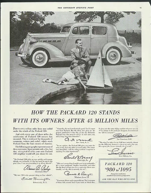 How the Packard 120 stands with its owners ad 1935