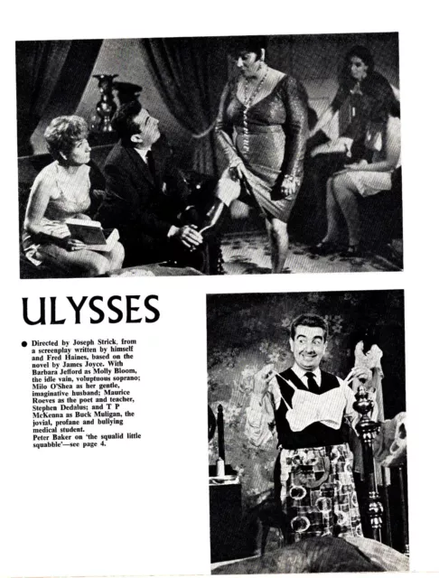 (F&F42) Film Preview Pictures, Ulysses - Barbara Jefford & Molly Bloom