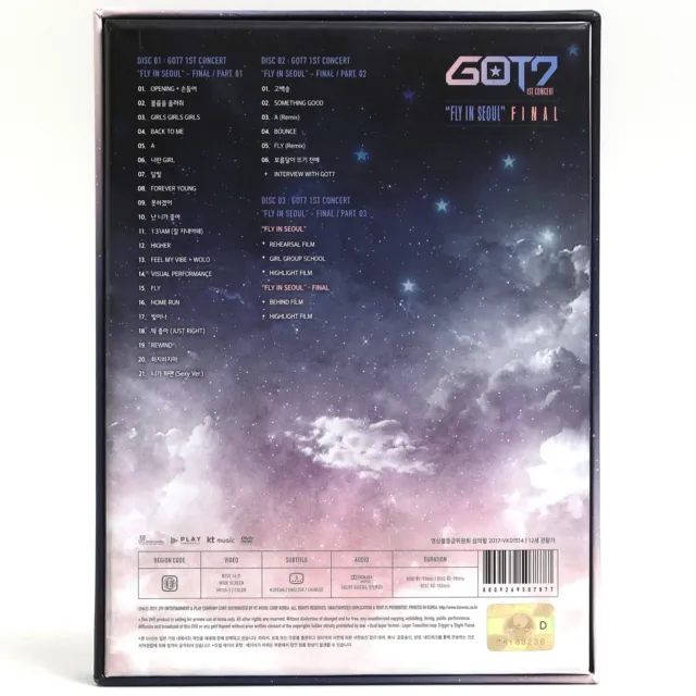 GOT7 - Fly In Seoul Final 1st Concert DVD Set Complete 2017 K-Pop 2