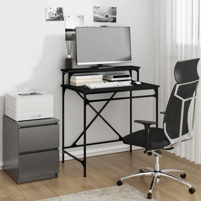 Schreibtisch Schwarz 80x50x90  Holzwerkstoff und Eisen L3H5
