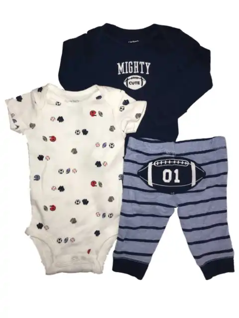 Carters Infant Boys Football Soccer Baseball Baby Outfits Bodysuit & Sweatpants