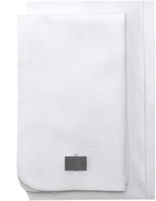 Sobre HUBER Manguitos Camisa Blanco Oculto Regular Fit HU-0011 3